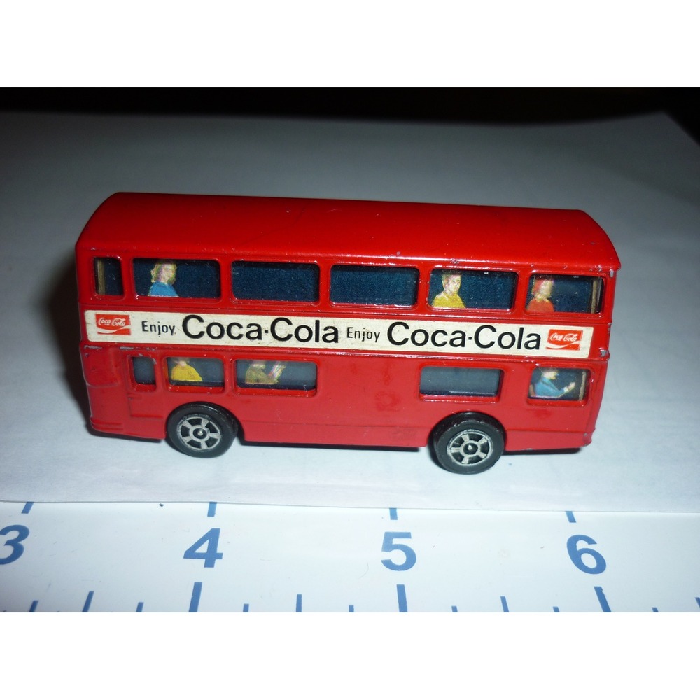 Vintage Coca Cola Red Double‎ Decker Bus Diecast Fleetline Corgi Juniors Daimler